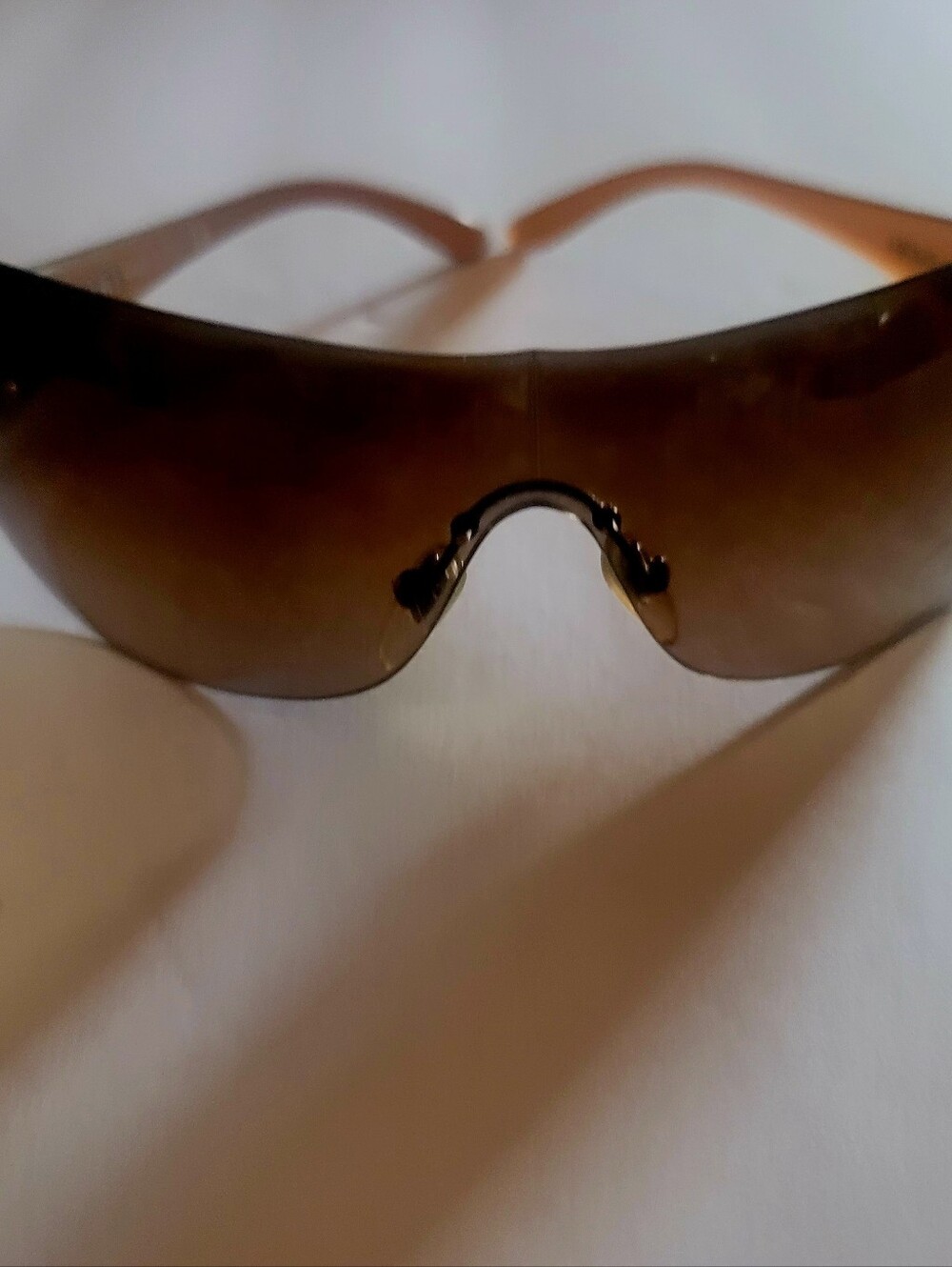 Bulgari Women's Tan Sunglasses with Crystal Logo Detail